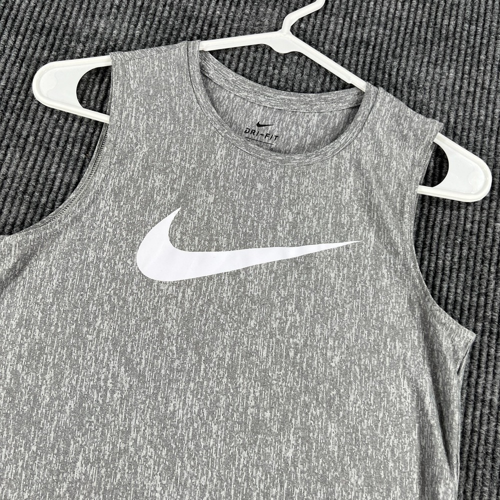 Nike‎ Tank Top Youth Girls Large Gray Sleeveless Dri Fit Active Casual School